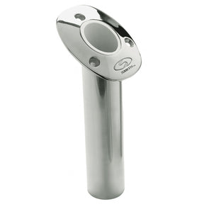 CE Smith Flush Mount Rod Holder  30 Degree  9 Depth  Stainless Steel  Cast Bottom  White Vinyl Liner