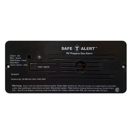 SafeTAlert 30 Series 12V RV Propane Alarm  Black