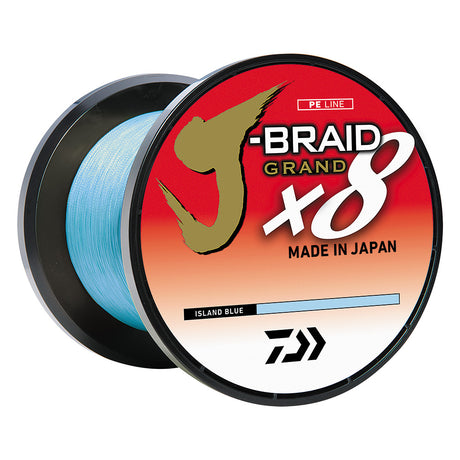 Daiwa JBRAID x8 GRAND Braided Line  10 lbs  300 yds  Island Blue