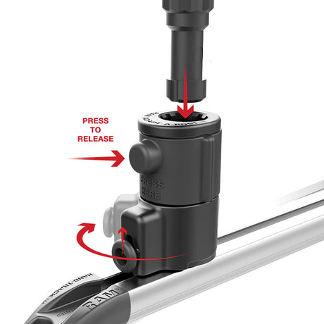 RAM Mount RAM Tube Jr Holder wUniversal AdaptAPost Track Base  4 Post