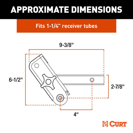 CURT ActiveLink 114 Receiver Shank  Up to 3500 lbs