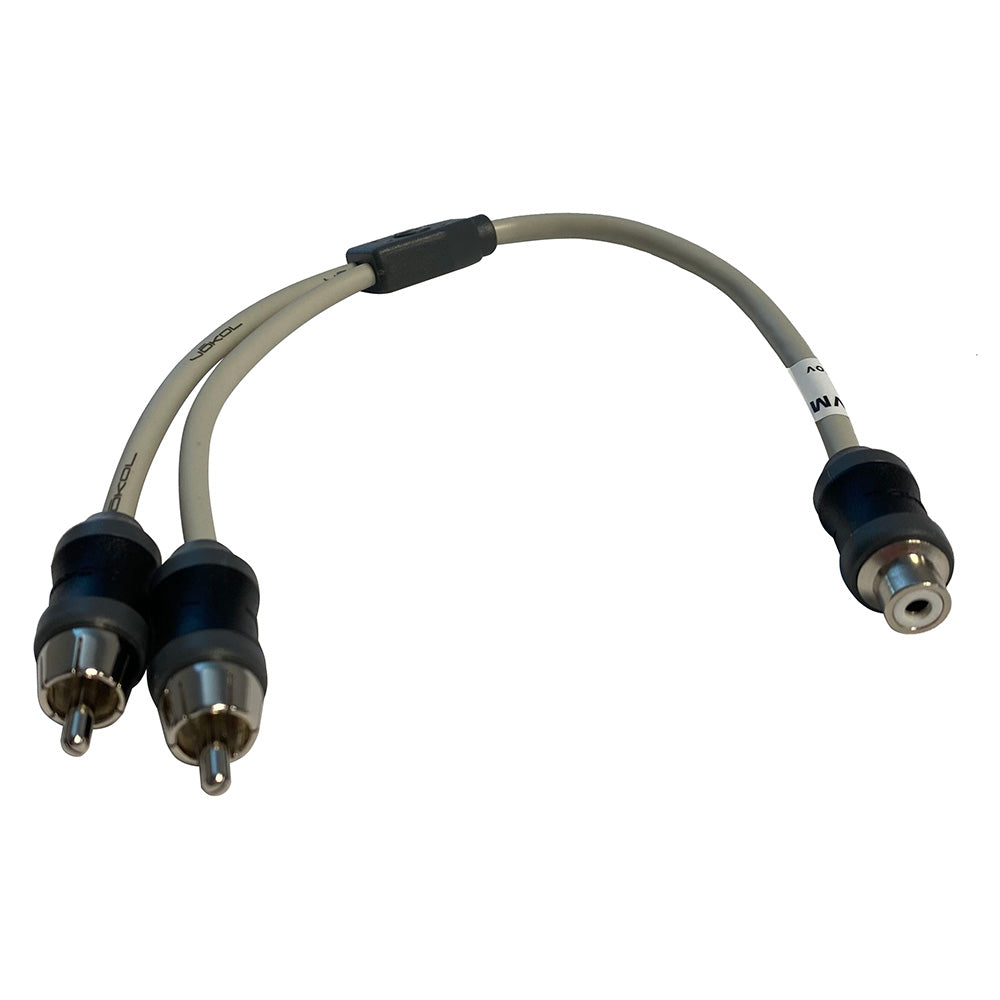 Marine Audio Adapter RCA Twisted Pair Y Adapter  1 Female to 2 Male