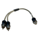 Marine Audio Adapter RCA Twisted Pair Y Adapter  1 Female to 2 Male