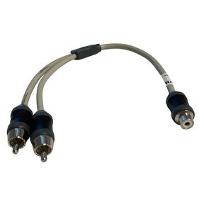 Marine Audio Adapter RCA Twisted Pair Y Adapter  1 Female to 2 Male