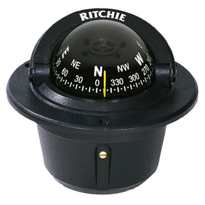 Ritchie F50 Explorer Compass  Flush Mount  Black
