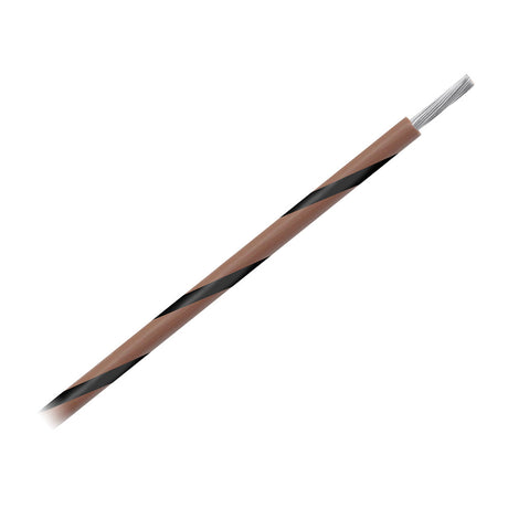 Pacer 14 AWG Gauge Striped Marine Wire 1000 Spool  Brown wBlack Stripe