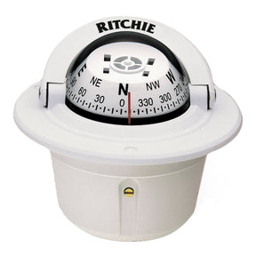 Ritchie F50W Explorer Compass  Flush Mount  White