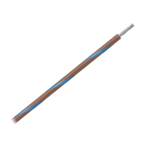 Pacer 16 AWG Gauge Striped Marine Wire 500 Spool  Brown wBlue Stripe