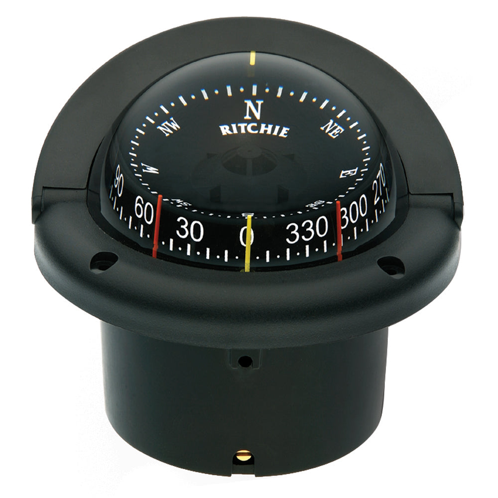 Ritchie HF743 Helmsman Combidial Compass  Flush Mount  Black