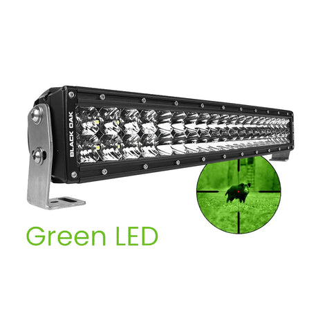 Black Oak Curved Double Row Combo Green Hog Hunting 20 Pro Series 30 LED Light Bar