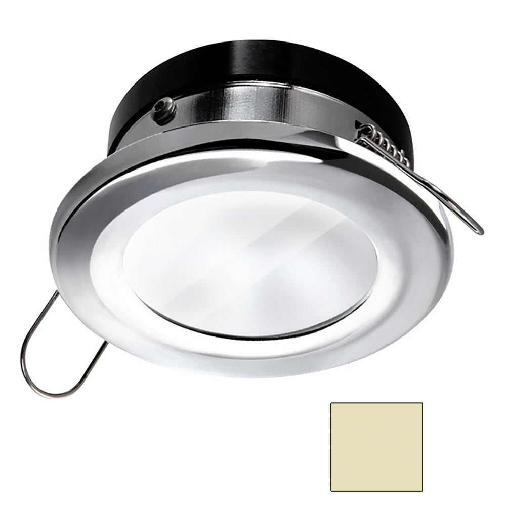 i2Systems Apeiron A1110Z 45W Spring Mount Light  Round  Warm White  Polished Chrome Finish