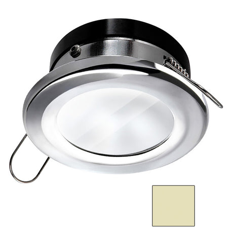 i2Systems Apeiron A1110Z 45W Spring Mount Light  Round  Warm White  Polished Chrome Finish