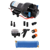 Jabsco HotShot HD5 Heavy Duty Washdown Pump Kit w25 HoseCoil  12V  5GPM  70PSI