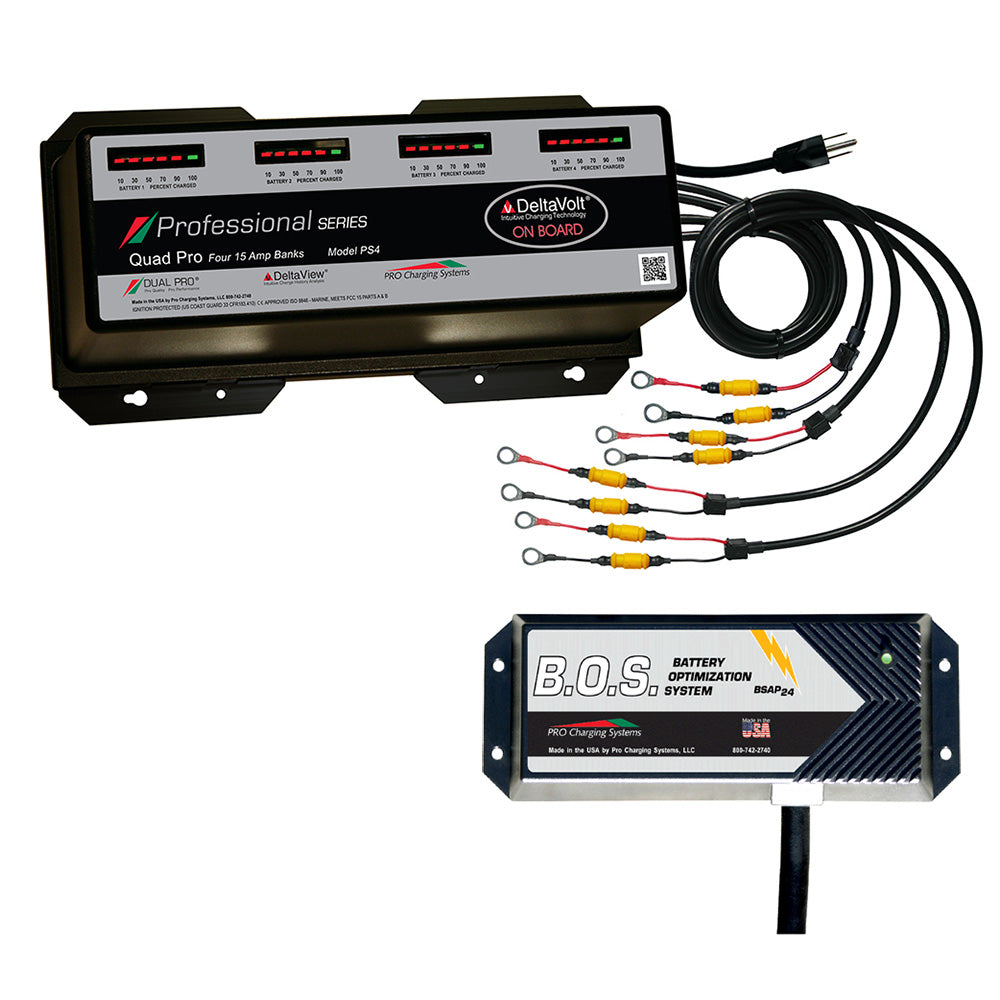 Dual Pro PS4 4 Bank Battery Charger w3 Bank BOS
