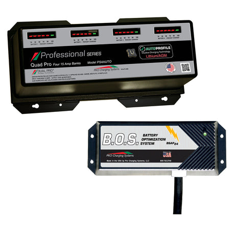Dual Pro PS4 Auto 4 Bank Battery Charger w2 Bank BOS