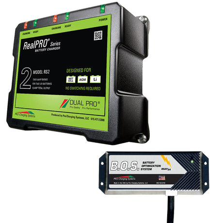 Dual Pro RS2 2 Bank Battery Charger w2 Bank BOS
