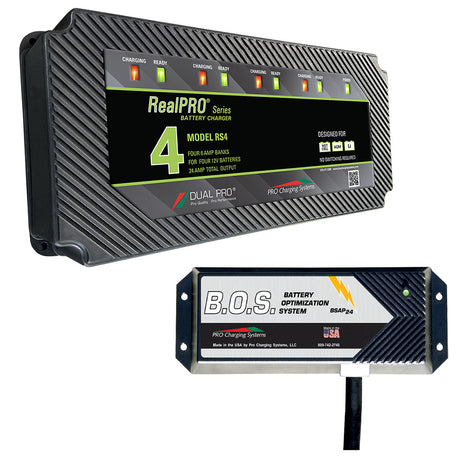 Dual Pro RS4 4 Bank Battery Charger w2 Bank BOS