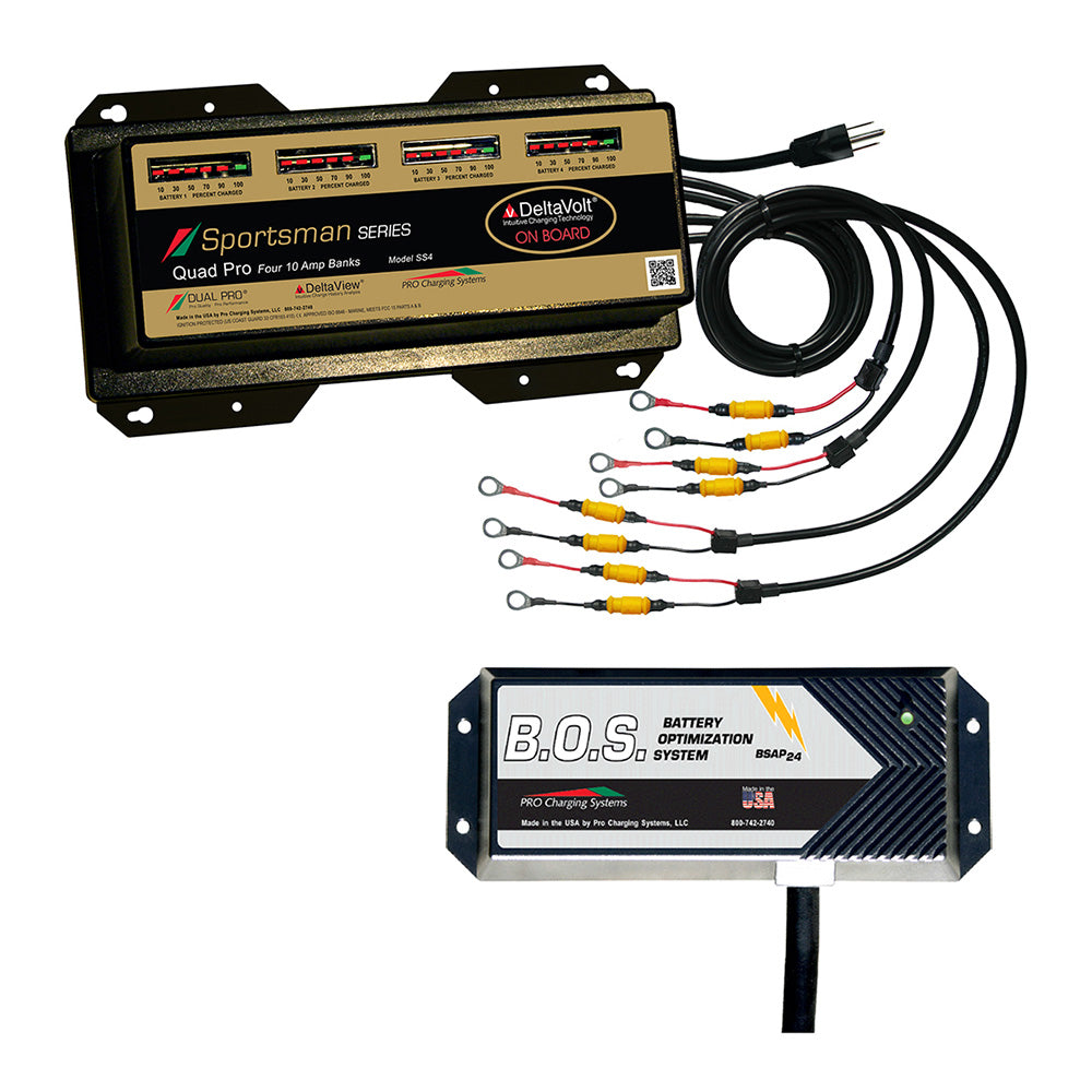 Dual Pro SS4 4 Bank Battery Charger w2 Bank BOS