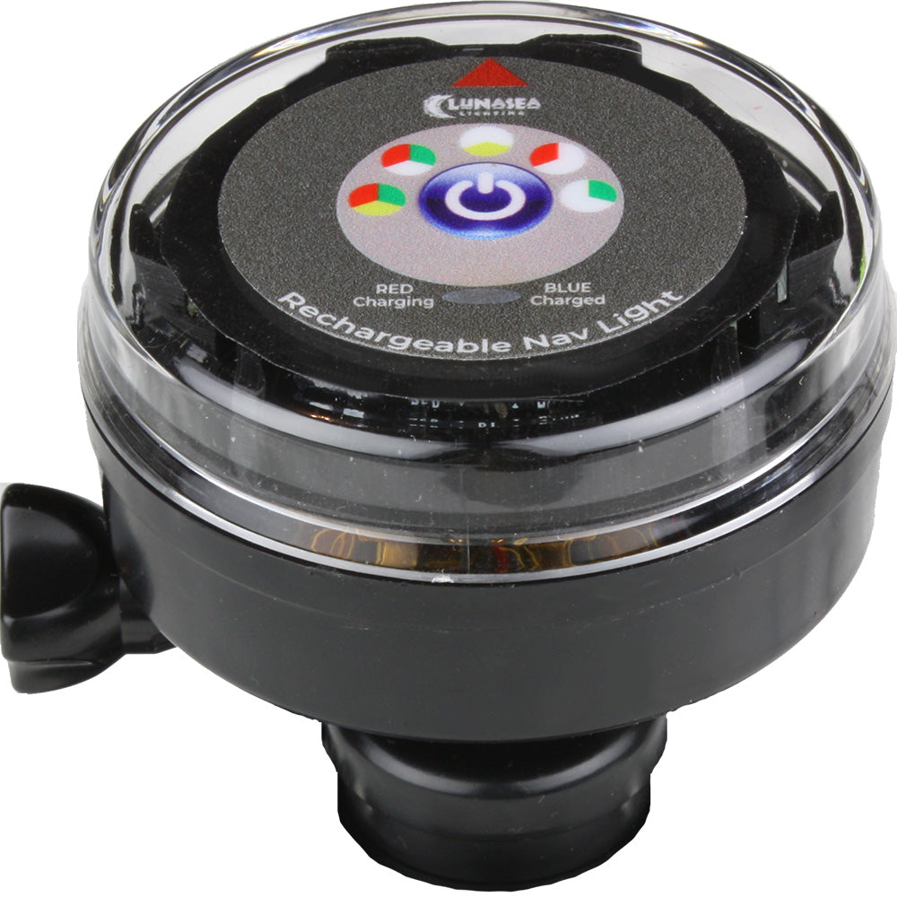 Lunasea Rechargeable TriColor Portable Navigation Light No Mount  Black