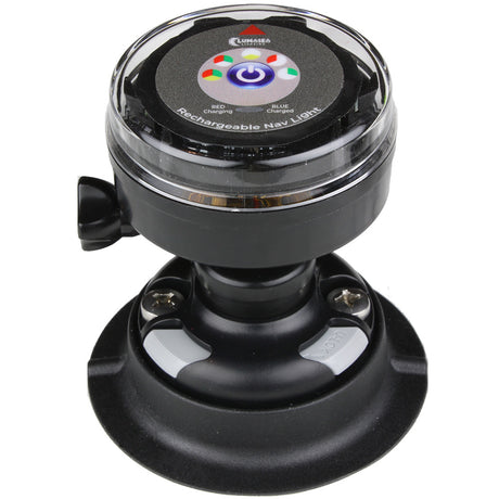 Lunasea Rechargeable TriColor Portable Navigation Light wRailBlaza Quikport Mount  Black
