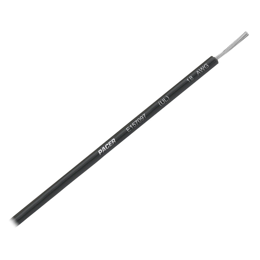 Pacer Black 18 AWG UL Marine Wire  35