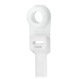 Pacer 8 Cable Tie wMounting Ring  Natural Color  50lb Tensile Strength  2 Bundle Diameter  100 Piece Bag