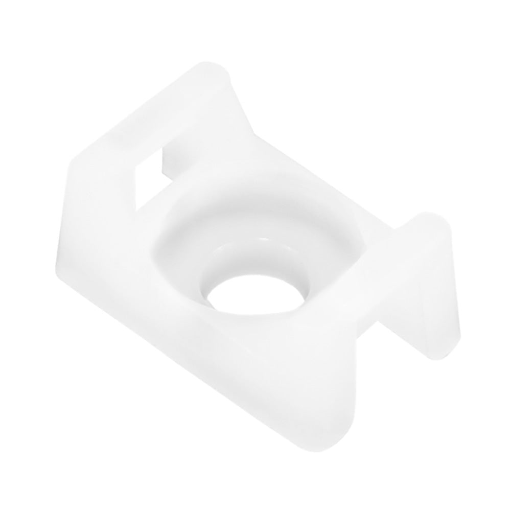 Pacer Screw Down Cable Tie Mount  8 Screw Mount Method  Natural Color  100 Pack