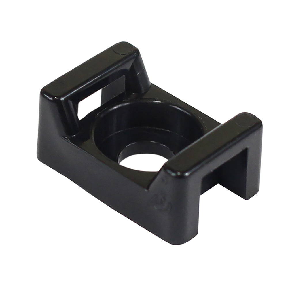 Pacer Screw Down Cable Tie Mount  8 Screw Mount Method  Black  100 Pack