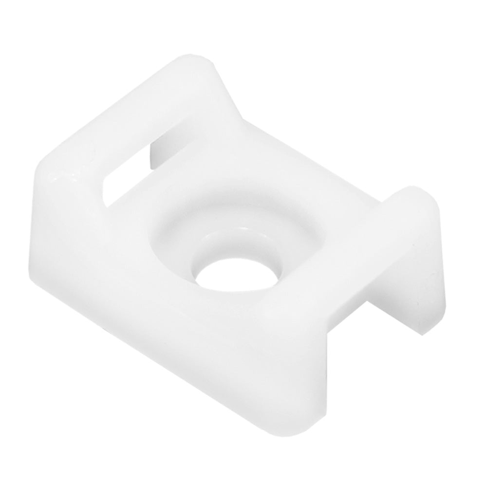 Pacer Screw Down Cable Tie Mount  10 Screw Mount Method  Natural Color  100 Pack