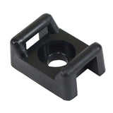 Pacer Screw Down Cable Tie Mount  10 Screw Mount Method  Black  100 Pack