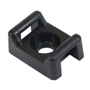 Pacer Screw Down Cable Tie Mount  10 Screw Mount Method  Black  100 Pack