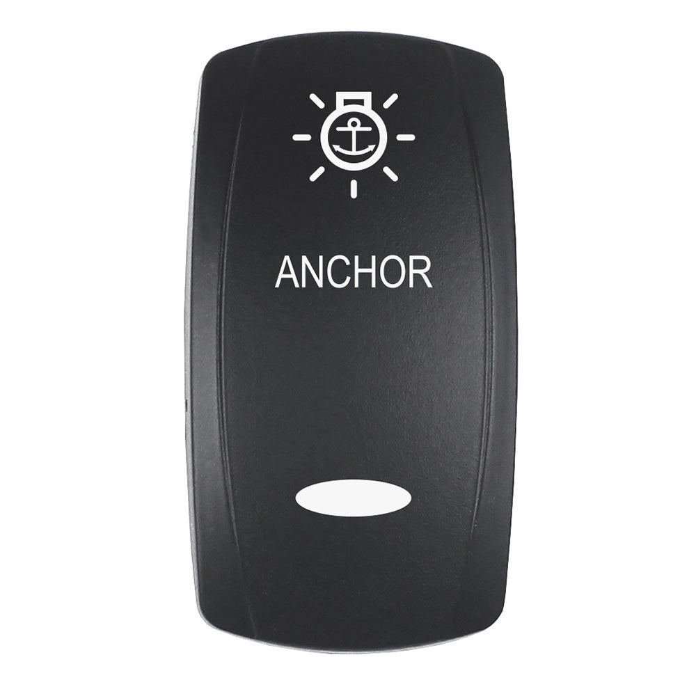 Pacer Actuator  ANCHOR fV Series Contura Switches  Black  Laser Etched TopBottom Light