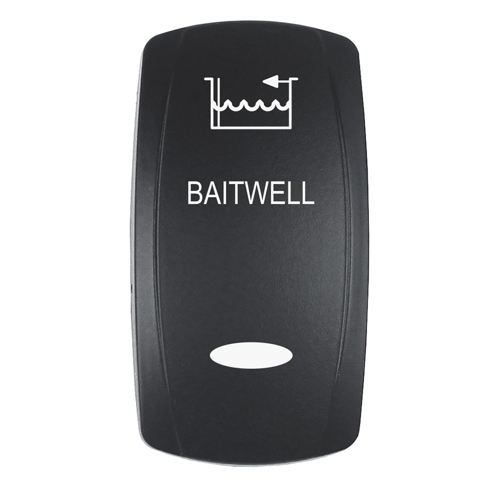 Pacer Actuator  BAITWELL fV Series Contura Switches  Black  Laser Etched TopBottom Light
