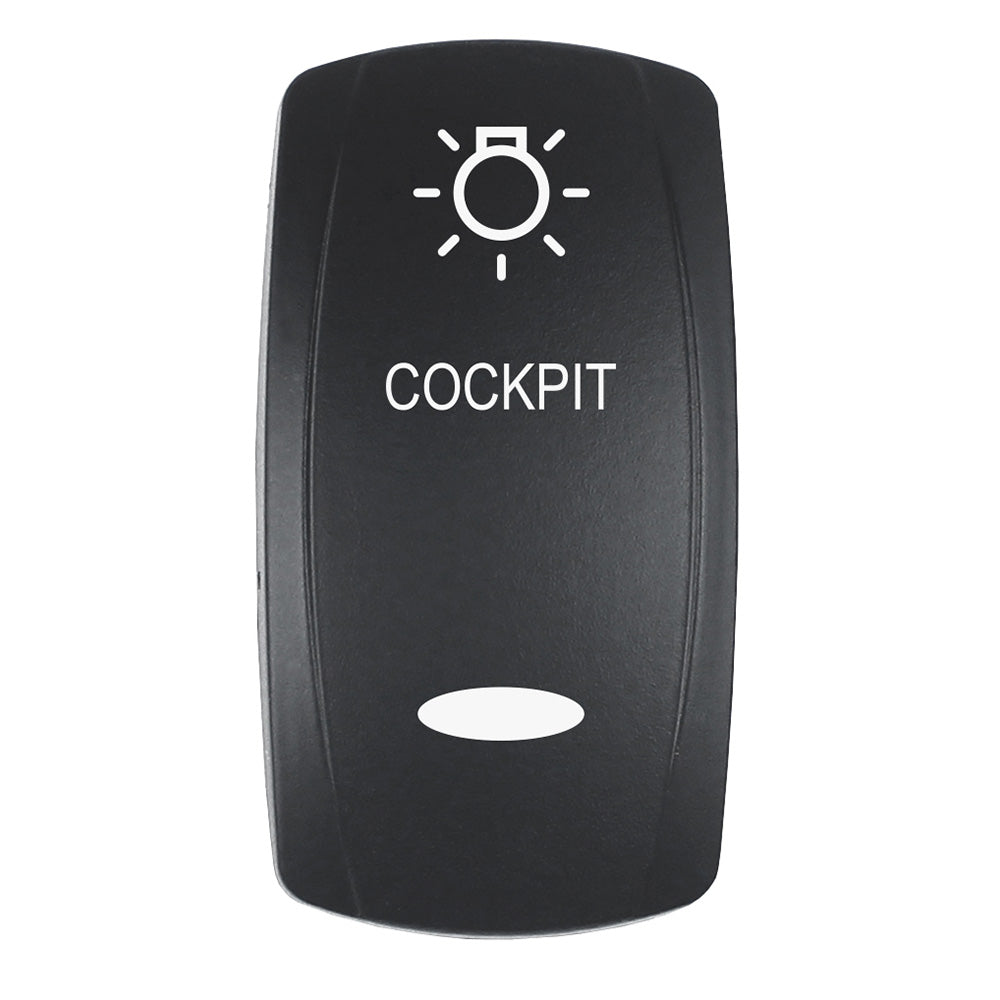 Pacer Actuator  COCKPIT fV Series Contura Switches  Black  Laser Etched TopBottom Light
