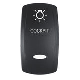 Pacer Actuator  COCKPIT fV Series Contura Switches  Black  Laser Etched TopBottom Light