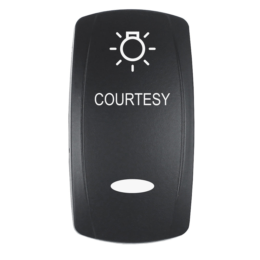 Pacer Actuator  COURTESY fV Series Contura Switches  Black  Laser Etched TopBottom Light