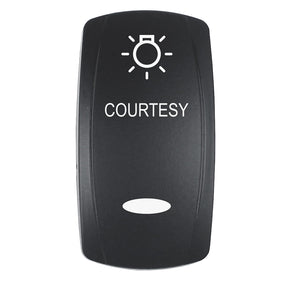 Pacer Actuator  COURTESY fV Series Contura Switches  Black  Laser Etched TopBottom Light