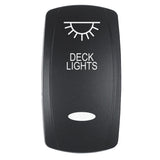 Pacer Actuator  DECK LIGHTS fV Series Contura Switches  Black  Laser Etched TopBottom Light