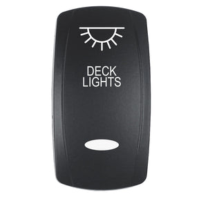 Pacer Actuator  DECK LIGHTS fV Series Contura Switches  Black  Laser Etched TopBottom Light