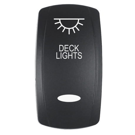 Pacer Actuator  DECK LIGHTS fV Series Contura Switches  Black  Laser Etched TopBottom Light