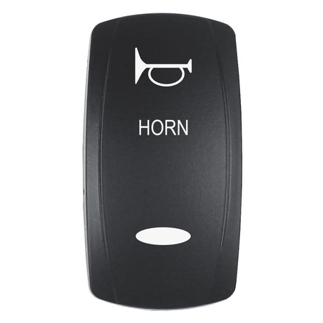 Pacer Actuator  HORN fV Series Contura Switches  Black  Laser Etched TopBottom Light