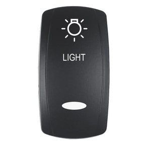 Pacer Actuator  LIGHT fV Series Contura Switches  Black  Laser Etched TopBottom Light