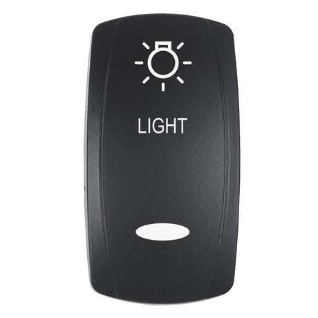 Pacer Actuator  LIGHT fV Series Contura Switches  Black  Laser Etched TopBottom Light