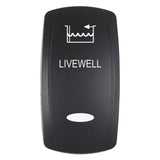 Pacer Actuator  LIVEWELL fV Series Contura Switches  Black  Laser Etched TopBottom Light