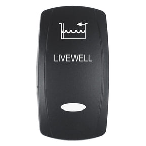 Pacer Actuator  LIVEWELL fV Series Contura Switches  Black  Laser Etched TopBottom Light