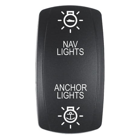 Pacer Actuator  NAVANC fV Series Contura Switches  Black  Laser Etched TopBottom Light