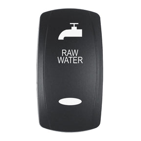 Pacer Actuator  RAW WATER fV Series Contura Switches  Black  Laser Etched TopBottom Light