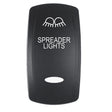 Pacer Actuator  SPREADER LIGHTS fV Series Contura Switches  Black  Laser Etched TopBottom Light
