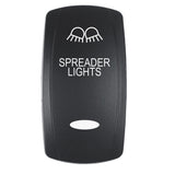 Pacer Actuator  SPREADER LIGHTS fV Series Contura Switches  Black  Laser Etched TopBottom Light