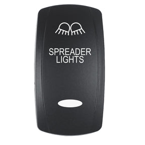 Pacer Actuator  SPREADER LIGHTS fV Series Contura Switches  Black  Laser Etched TopBottom Light